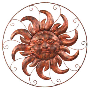 Slunce kovová nástěnná dekorace UM1012 COP-ANT