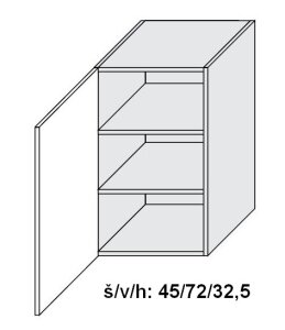 Kuchyňská skříňka horní SIGNUM INDIGO W2/45 - bílá alpská                                                                                                                                               