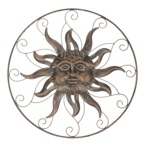 Slunce kovová nástěnná dekorace UM1017 COP