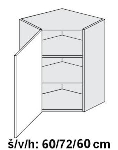 Kuchyňská skříňka horní SIGNUM INDIGO W10/60 - bílá alpská                                                                                                                                              