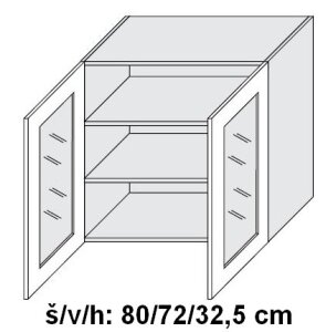 Kuchyňská skříňka horní SIGNUM INDIGO W3S/80 mat - bílá alpská                                                                                                                                        
