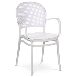 Židle jídelní bílý plast CT-746 WT