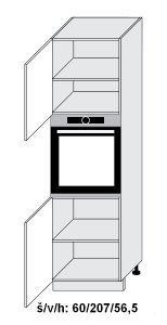 Dolní skříňka vysoká QUANTUM MINT 60 cm