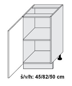 kuchyňská skříňka dolní SIGNUM BÍLÁ D1D/45 - lava                                                                                                                                              