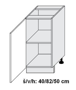 kuchyňská skříňka dolní SIGNUM BÍLÁ D1D/40 - lava                                                                                                                                              