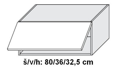 Kuchyňská skříňka horní SIGNUM INDIGO W4B/80 - bílá alpská                                                                                                                                              