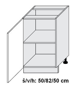 Dolní skříňka ESSEN TREND černý akryl lesk 50 cm