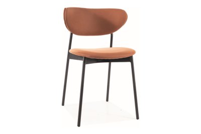 Židle jídelní oranžová/černá mat DAN