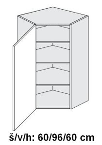 Horní skříňka OPTIMUM BÍLÁ 60x60 cm                                                                                                                                                                    