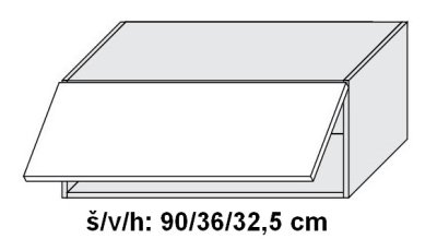 kuchyňská skříňka horní SIGNUM BÍLÁ W4B/90 - bílá alpská                                                                                                                                              