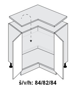 kuchyňská skříňka dolní SIGNUM BÍLÁ D12/90 - lava                                                                                                                                              