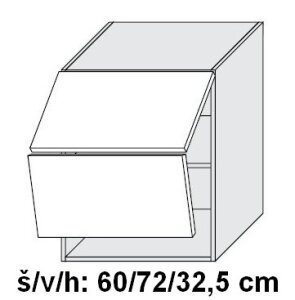 Kuchyňská skříňka horní SIGNUM INDIGO W8B AVENTOS/60 - bílá alpská                                                                                                                                      